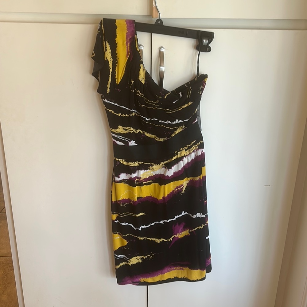 Brand new with tags Tahari one-shouldered dress! Size 2!